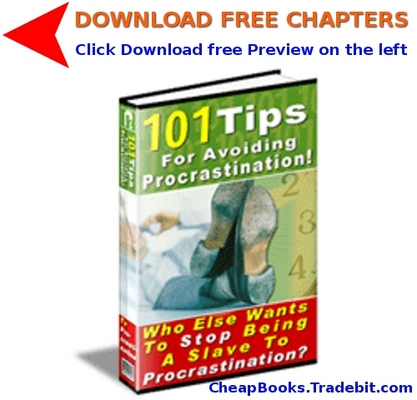 Product picture 101 Tips For Avoiding Procrastination with FREE CHAPTERS